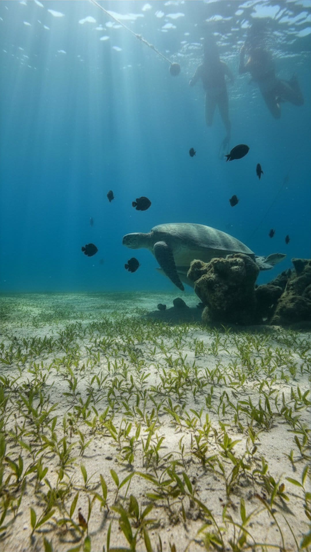 Sea turtles and dugongs at Marsa Mubarak